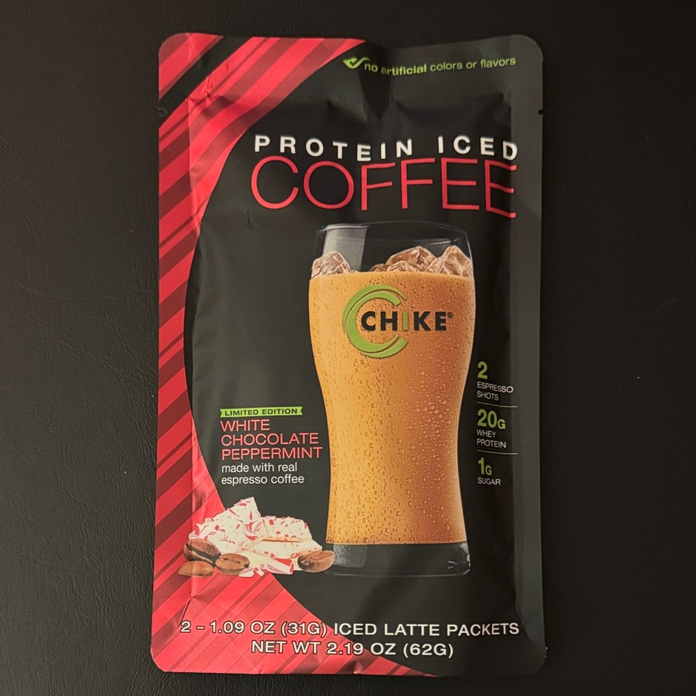 NEW: CHIKE White Chocolate Peppermint High Protein Coffee Iced Latte Pack